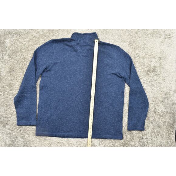 Eddie Bauer 2XL Blue Pullover Sweater Polyester Fleece Chest Zip Pocket - Picture 5 of 8